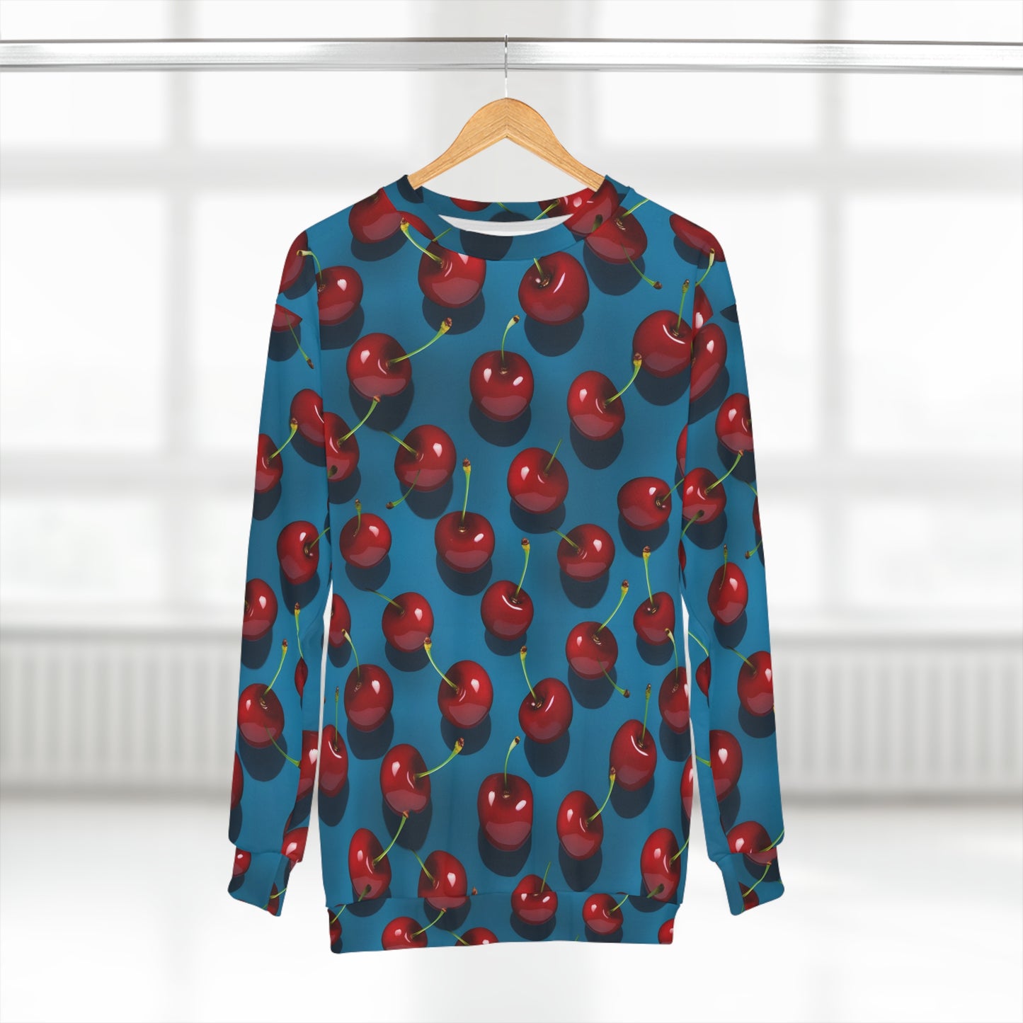 Cherry Print Unisex Sweatshirt (AOP)