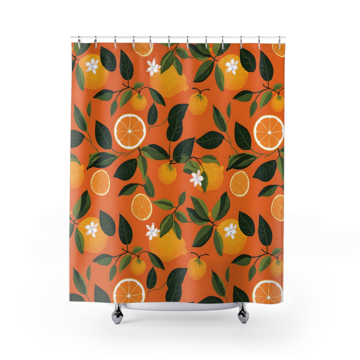 Orangey Orange Shower Curtains