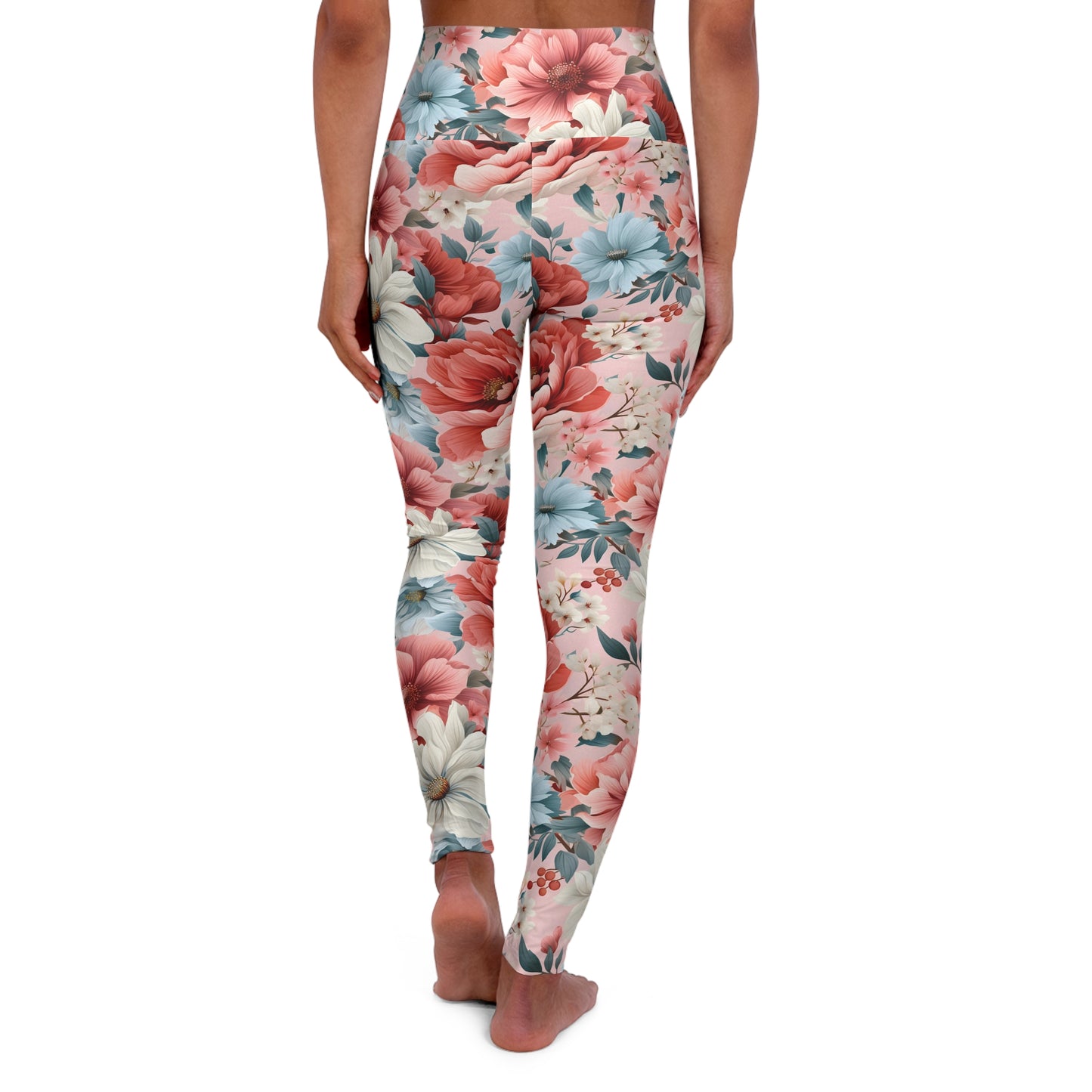 SPRING FLORAL High Waisted Yoga Leggings (AOP)