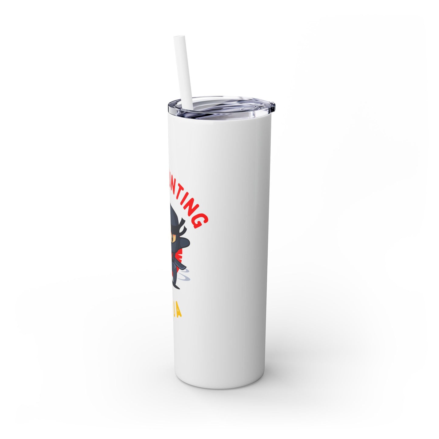 Pill Counting Ninja Skinny Tumbler with Straw, 20oz