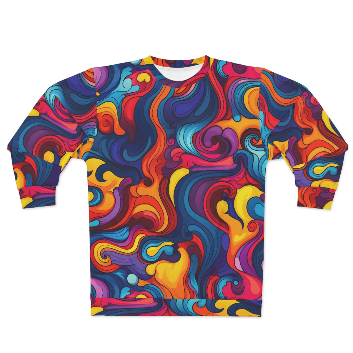 Psychedelic Colorful Unisex Sweatshirt (AOP)