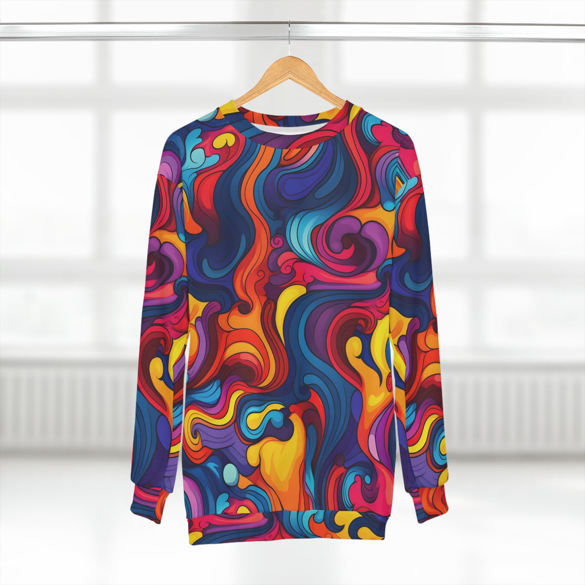 Psychedelic Colorful Unisex Sweatshirt (AOP)