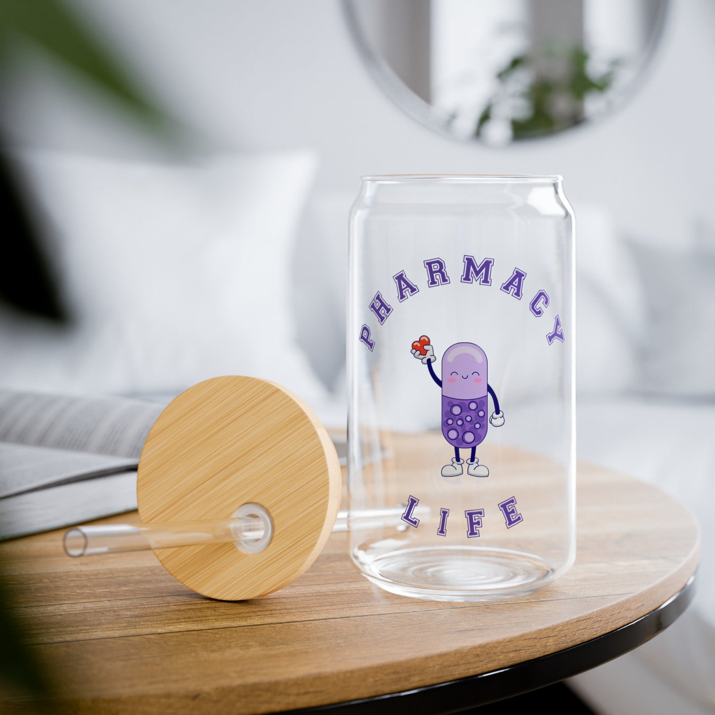Purple Pharmacy Life Sipper Glass, 16oz