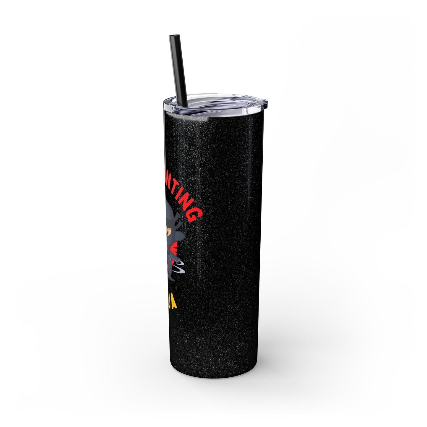 Pill Counting Ninja Skinny Tumbler with Straw, 20oz