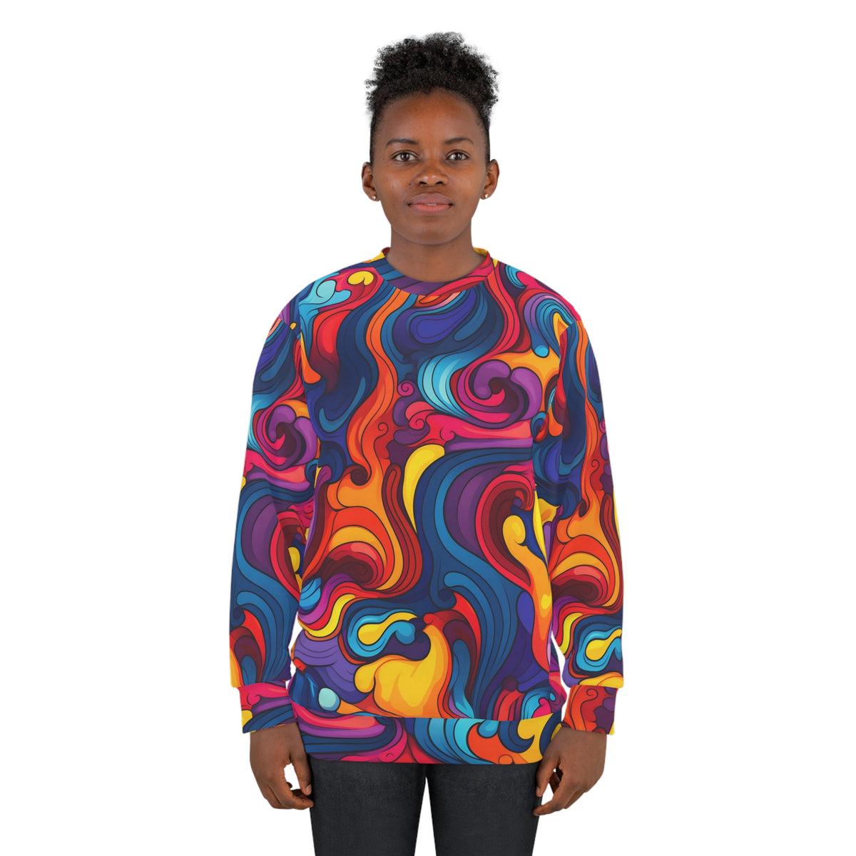 Psychedelic Colorful Unisex Sweatshirt (AOP)
