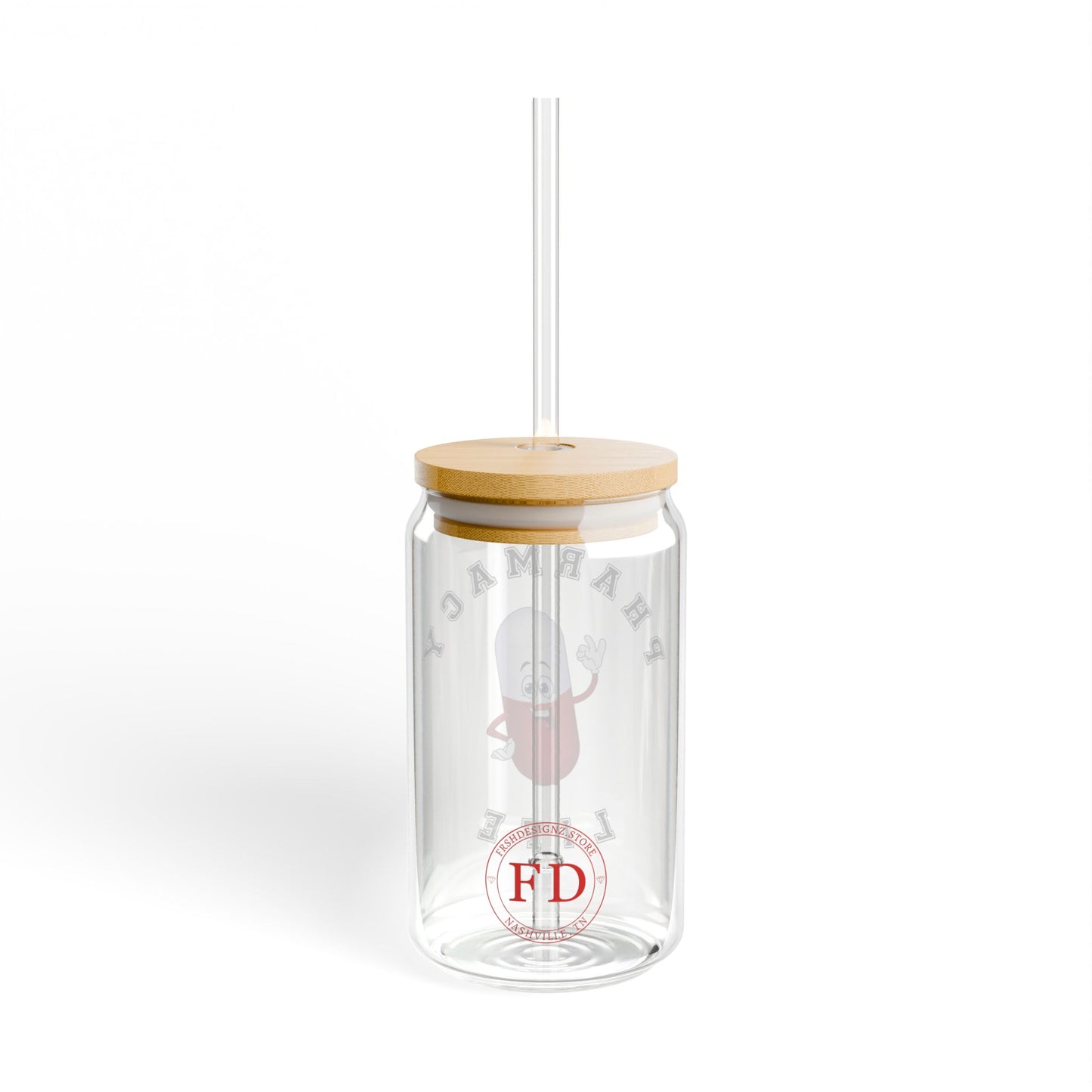 Pharmacy Life Sipper Glass, 16oz