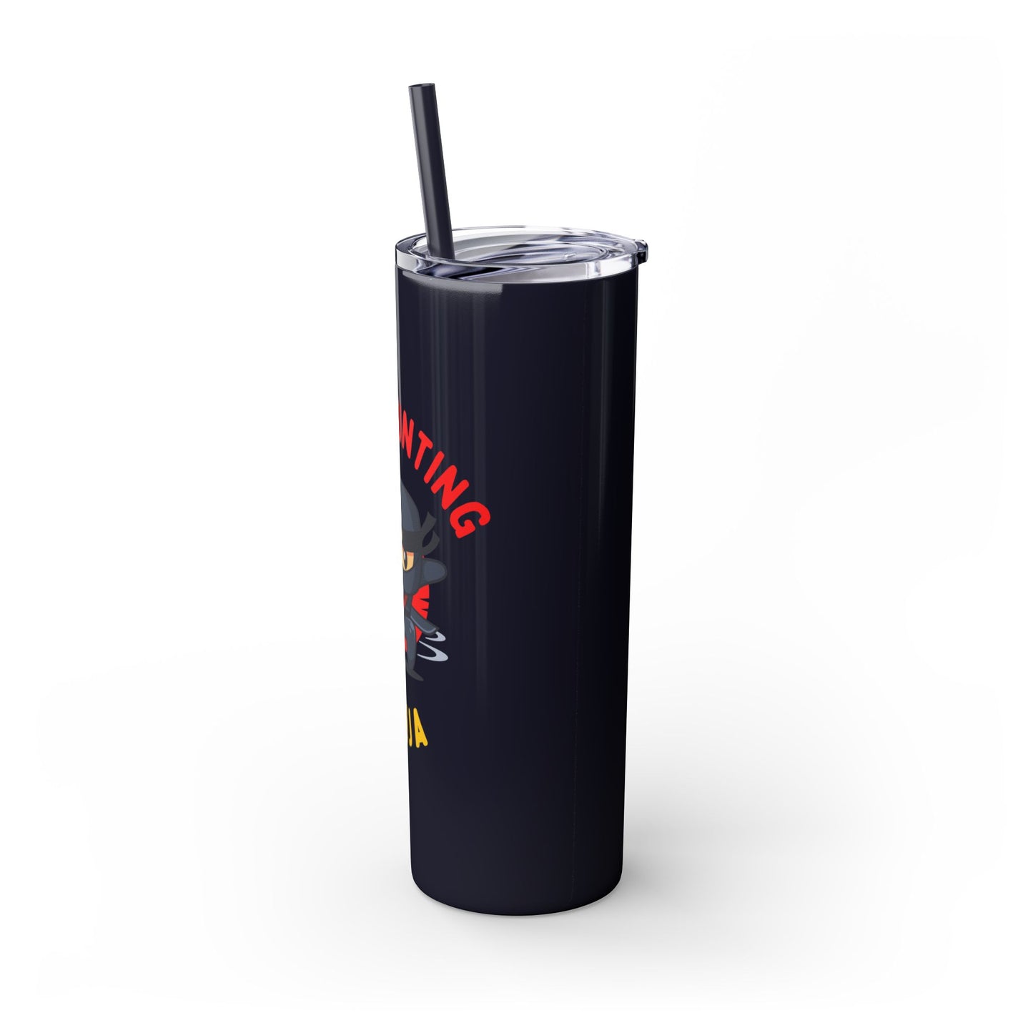 Pill Counting Ninja Skinny Tumbler with Straw, 20oz