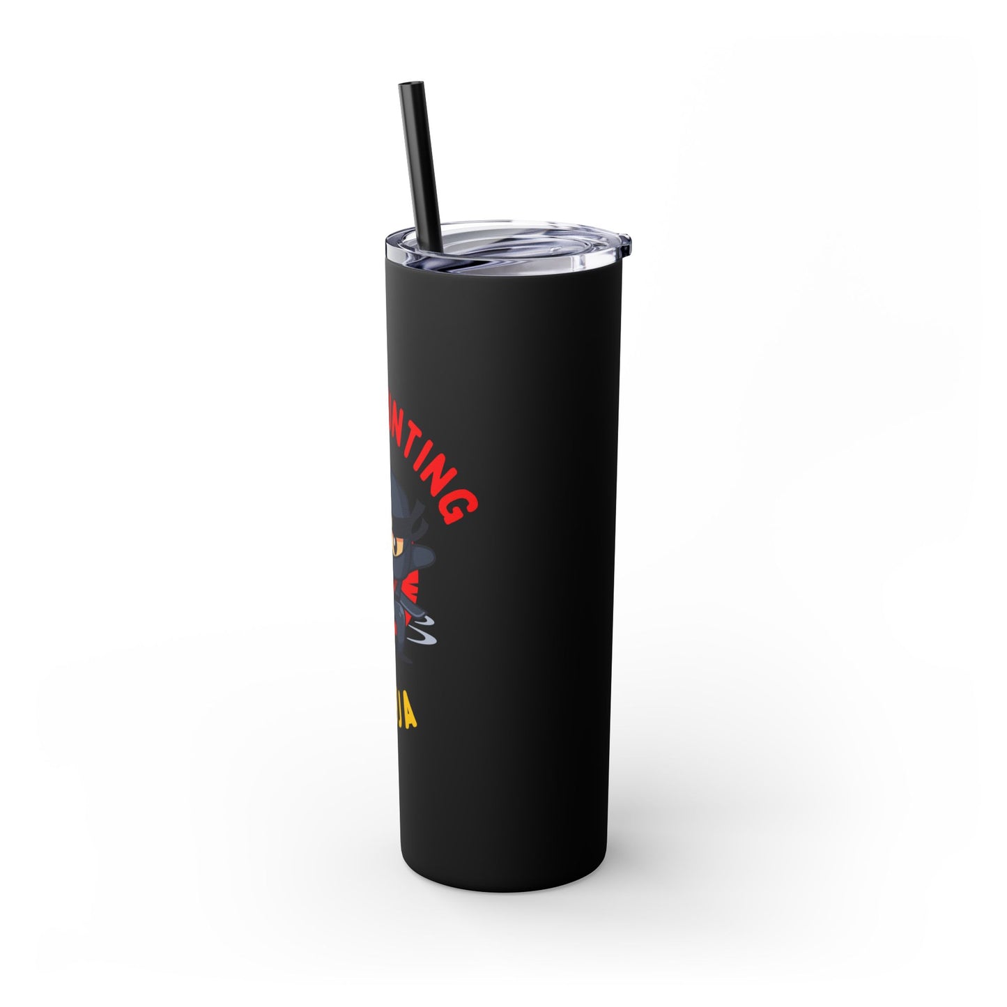 Pill Counting Ninja Skinny Tumbler with Straw, 20oz
