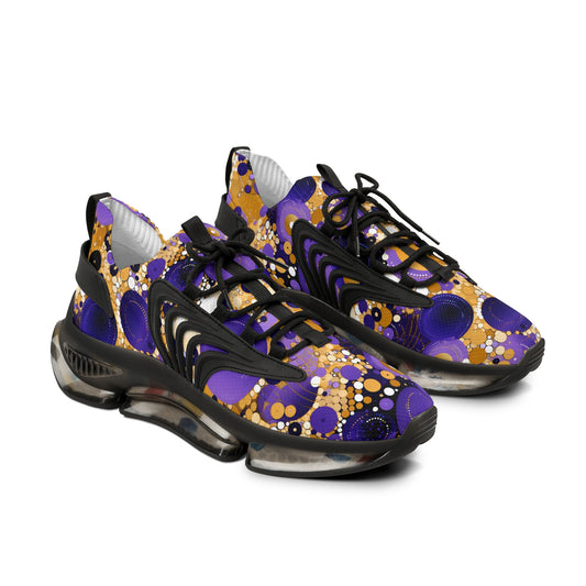 Purple n Gold Men's Mesh Sneakers