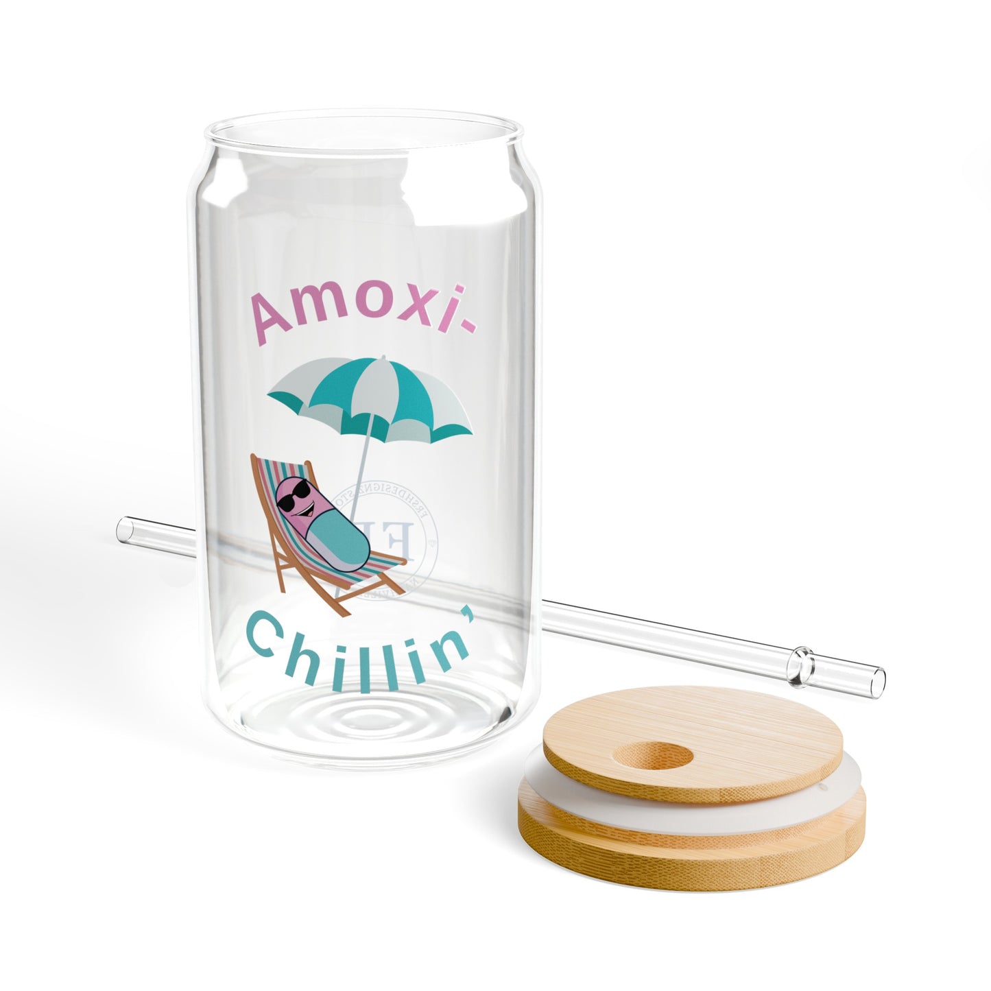 Amoxi-Chillin' Sipper Glass, 16oz
