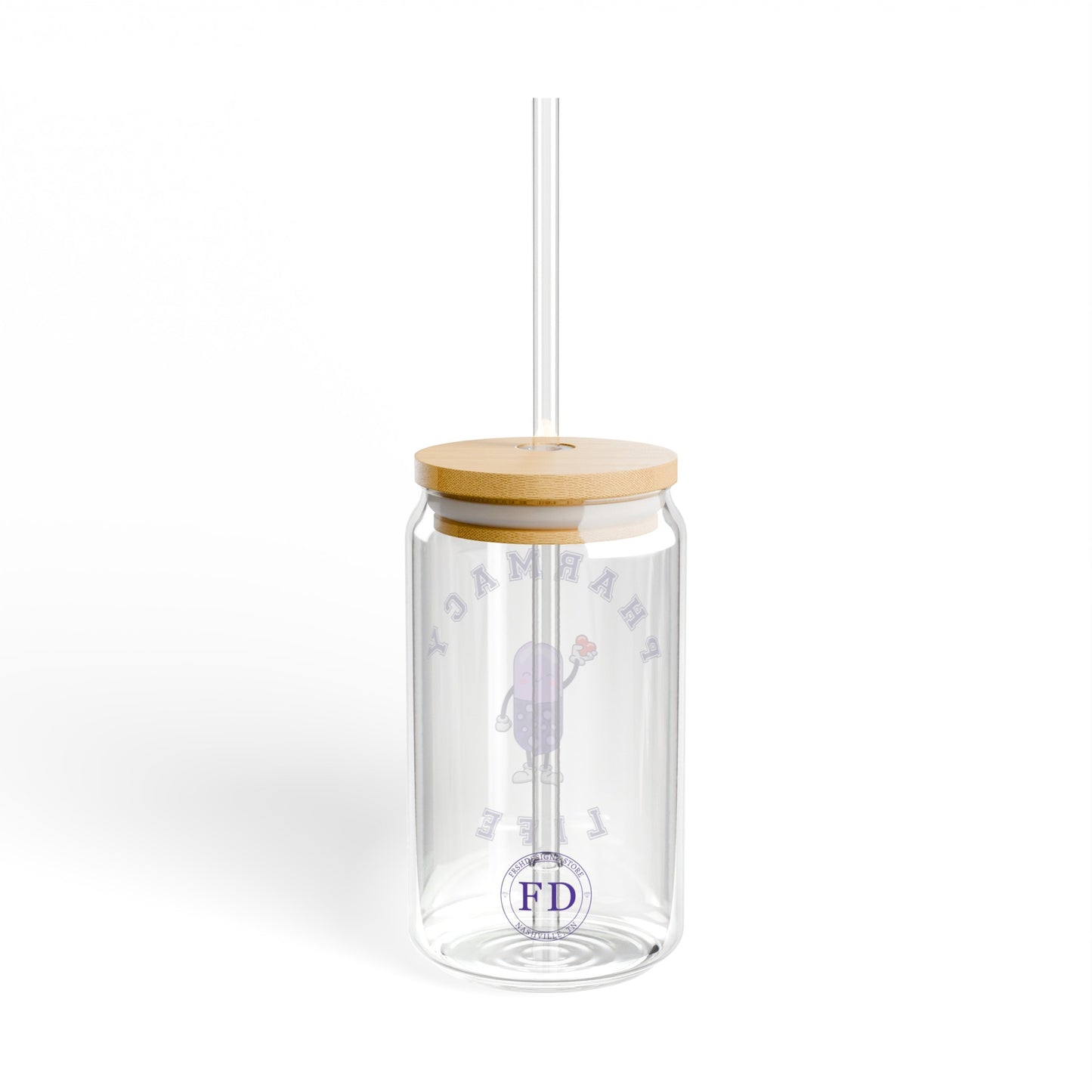 Purple Pharmacy Life Sipper Glass, 16oz