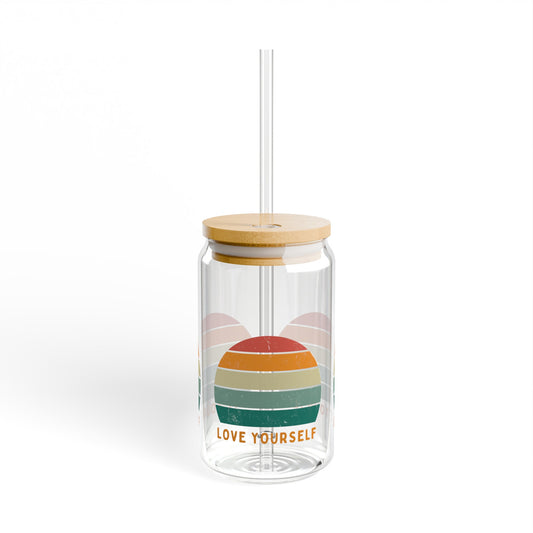Love Yourself Sipper Glass, 16oz