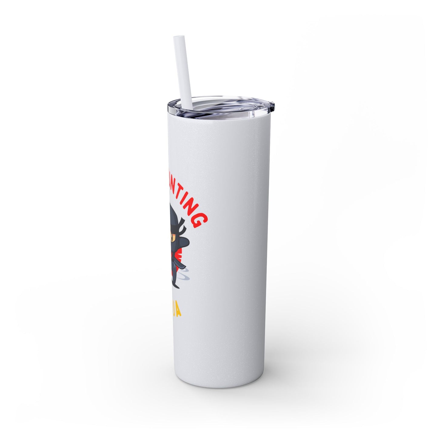 Pill Counting Ninja Skinny Tumbler with Straw, 20oz