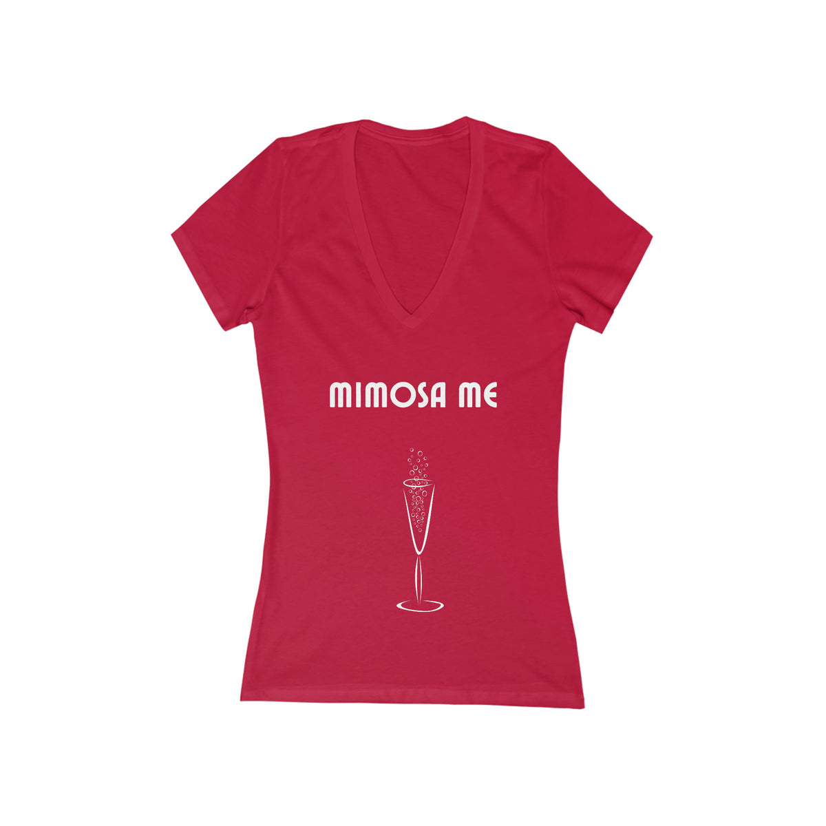 MIMOSA ME Women's Jersey Short Sleeve Deep V-Neck Tee