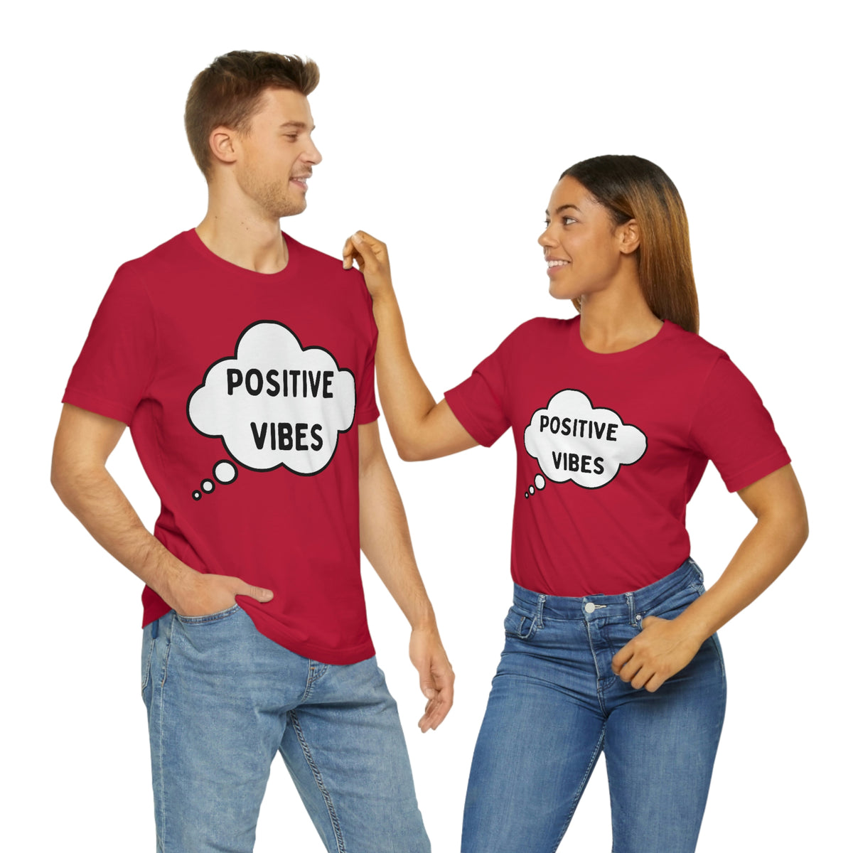 POSITIVE VIBES Unisex Jersey Short Sleeve Tee