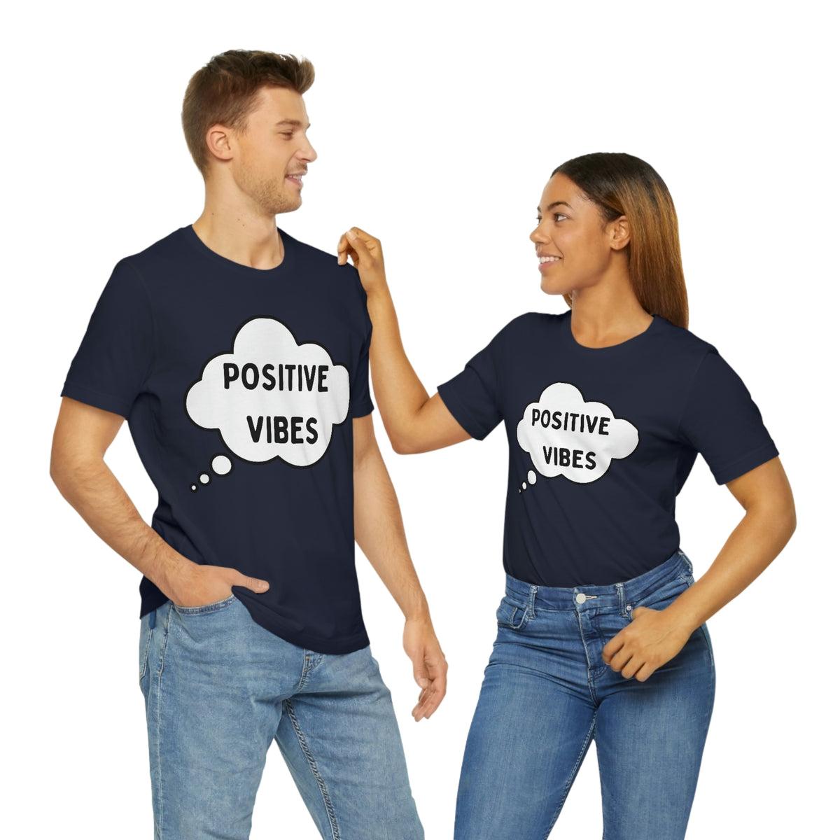 POSITIVE VIBES Unisex Jersey Short Sleeve Tee