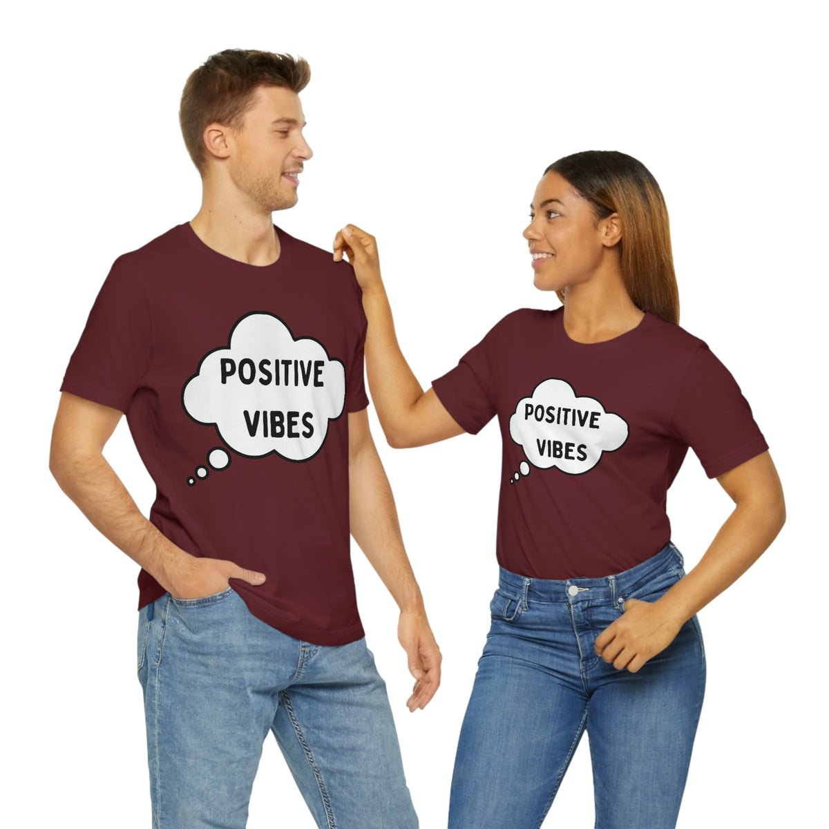 POSITIVE VIBES Unisex Jersey Short Sleeve Tee